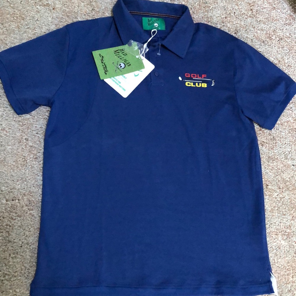 Bad Mulligan Men Golf Polo Blue size M